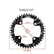 (One Piece) 104BCD Disc 44T46T48T50T52T Disc Mountain Bike Single Speed Positive and Negative Gear Disc (42T)