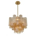 thumbnail image 6 of ADD-300-AG-AM Crystorama Lighting Addis - 4 Light Chandelier-13.75 Inches Tall and 17.75 Inches Wide-Aged Brass Finish-Amber Glass Color, 6 of 11