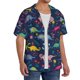 thumbnail image 2 of Fotbe Dinosaur Flowers Camisa Estampada de Manga Corta para Hombre, Casual de Verano, Estilo Playero, Sin Arrugas-3X-Large, 2 of 5