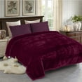 thumbnail image 2 of NC Contemporary Purple Printed Polyester Reversible Bed Blanket Queen, 2 of 6