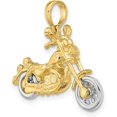 thumbnail image 4 of Gold 14k Two-tone 3-D Moveable Motorcycle Charm - 16.78mm, 4 of 7