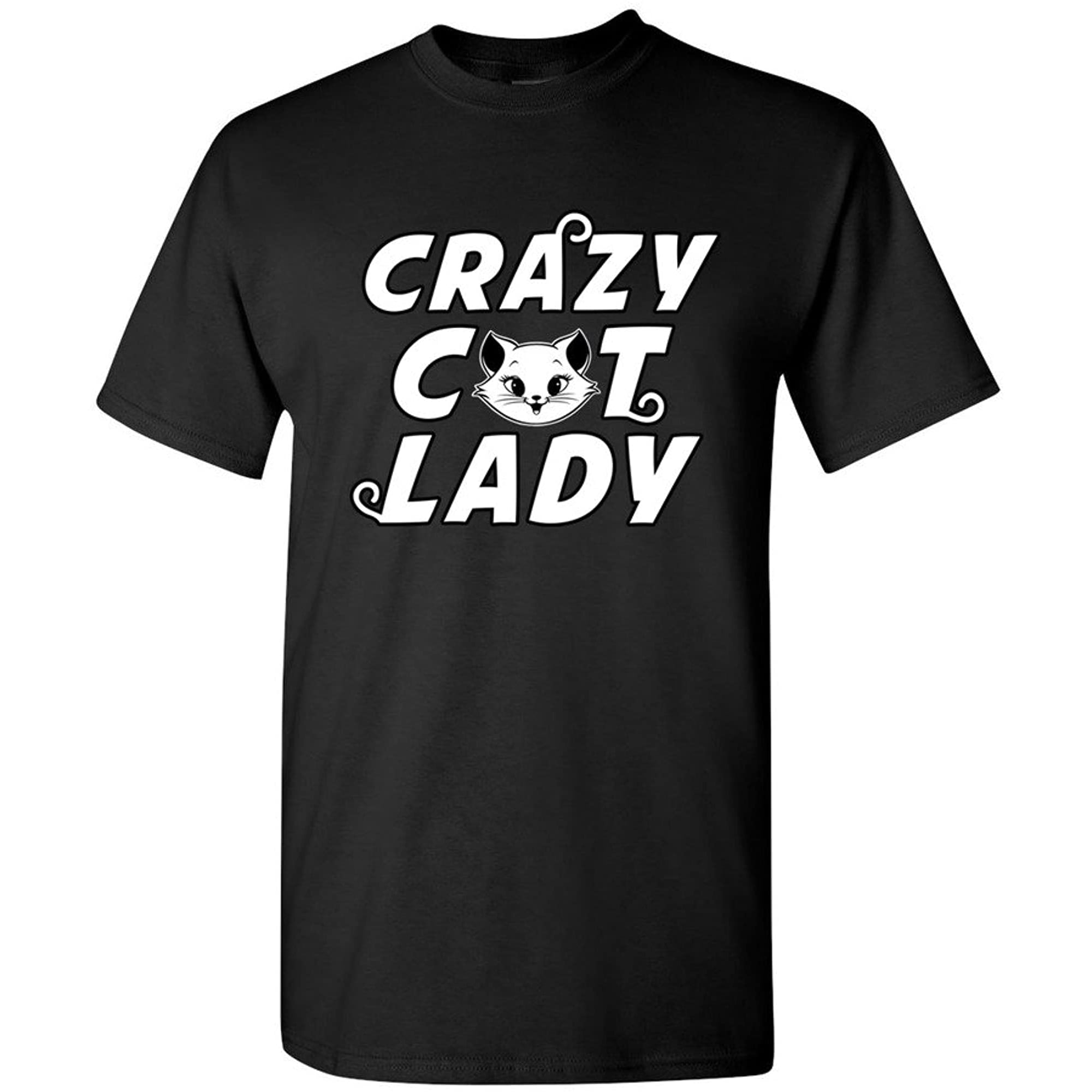 Crazy Cat Lady Cartoon Parody Funny DT Adult T-Shirt Tee | Walmart Canada