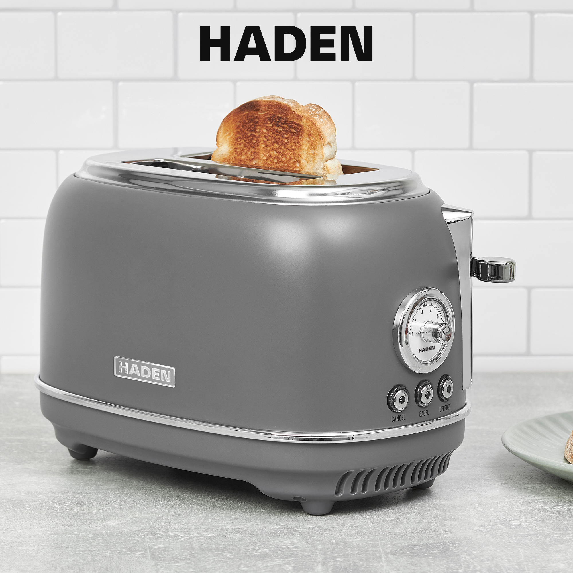 Haden Chelsea Stainless Steel 2 Slice Toaster, Extra Wide Slots