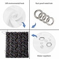 thumbnail image 4 of Colorful Polka Dot Shower Curtain, Waterproof Shower Curtains for Bathroom, Modern Minimalist Geometric Black Washable Fabric Bathtub Curtain Set Bath Decor with 12 Hooks Extra Long 72"x96", 4 of 8