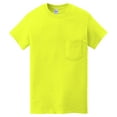 thumbnail image 5 of Gildan High Visibility Pocket T-Shirt, Safety Green, Men Short Sleeve Crew Neck Work Wear, Size-XL, 5 of 5