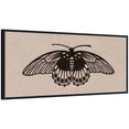 thumbnail image 4 of Kate and Laurel Framed Canvas Wall Art Print Vlinder 1901 05 04 Julie de Graag on Neutral Linen Panel by Nostalgia Prints, 40 x 18 Sylvie Beaded Black Frame, Vintage, Animal Art for Wall Decor, 4 of 8