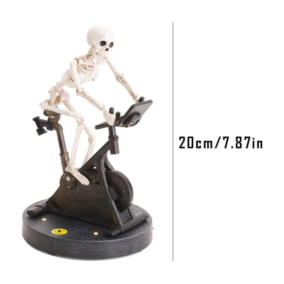 CASAFUN Halloween Funny Skeleton Fitness Resin Ornament Decorations For Home
