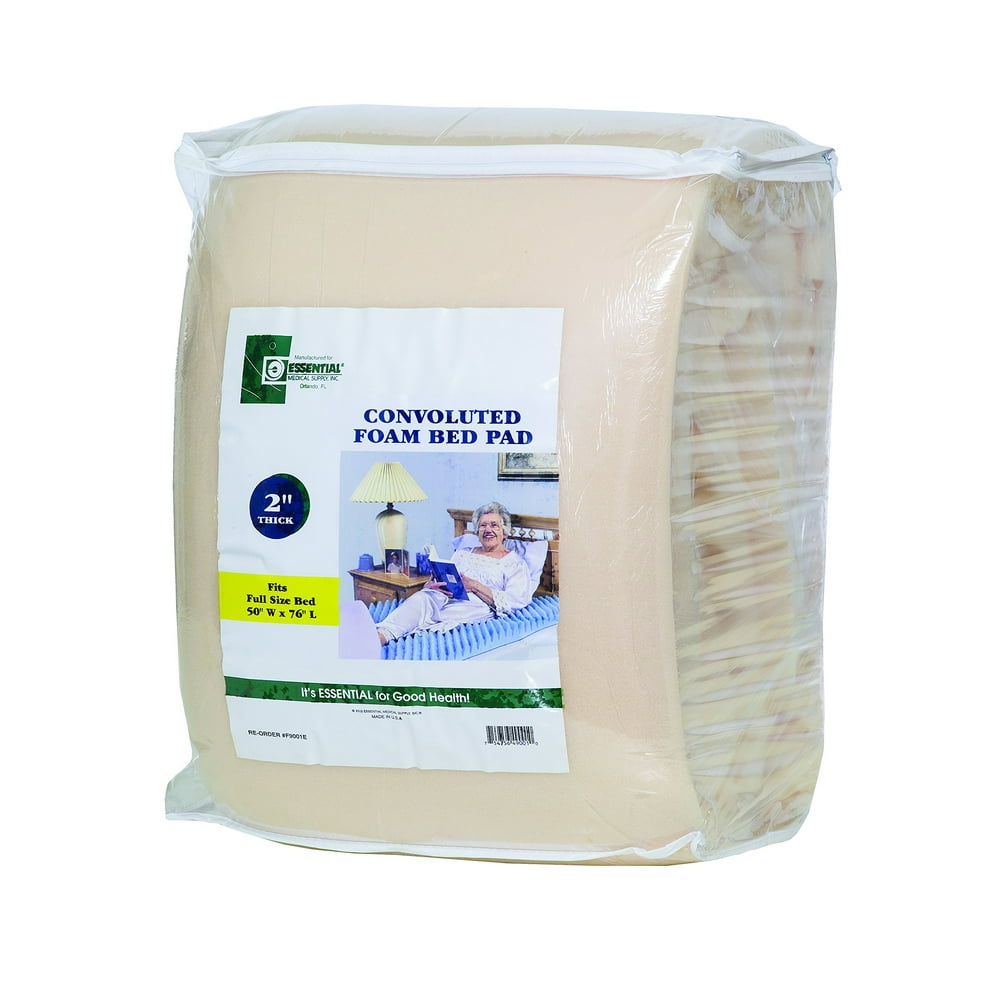 Essential Medical Supply Convoluted Foam Bed Pad for Home Beds