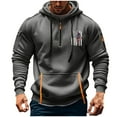 thumbnail image 3 of Styesk Sweatshirts for Men Men's Spring And Fall Printed Hooded Sweatshirt Zipper Multi-Pocket Pullover Sweatshirt, 3 of 3