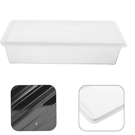 LEORX Rectangular Plastic Food Storage Box Transparent PE Food Storage For Home Use 1Pcs