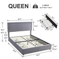 thumbnail image 5 of Taomika, Platform Bed Frame with 7 Storage Drawers, Adjustable Upholstered Headboard， Qull Size Bed-Drak Grey, 5 of 6