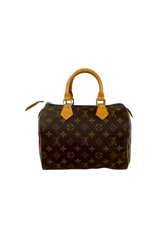 Pre-Owned LOUIS VUITTON Speedy 25 Vintage Monogram Leather Handbag Mini Boston Bag Brown 92-10