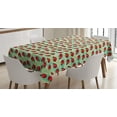 thumbnail image 1 of Ambesonne Ladybug Tablecloth Rectangular Table Cover, Spring Season Fauna, 60"x90", Pale Green Vermilion, 1 of 3