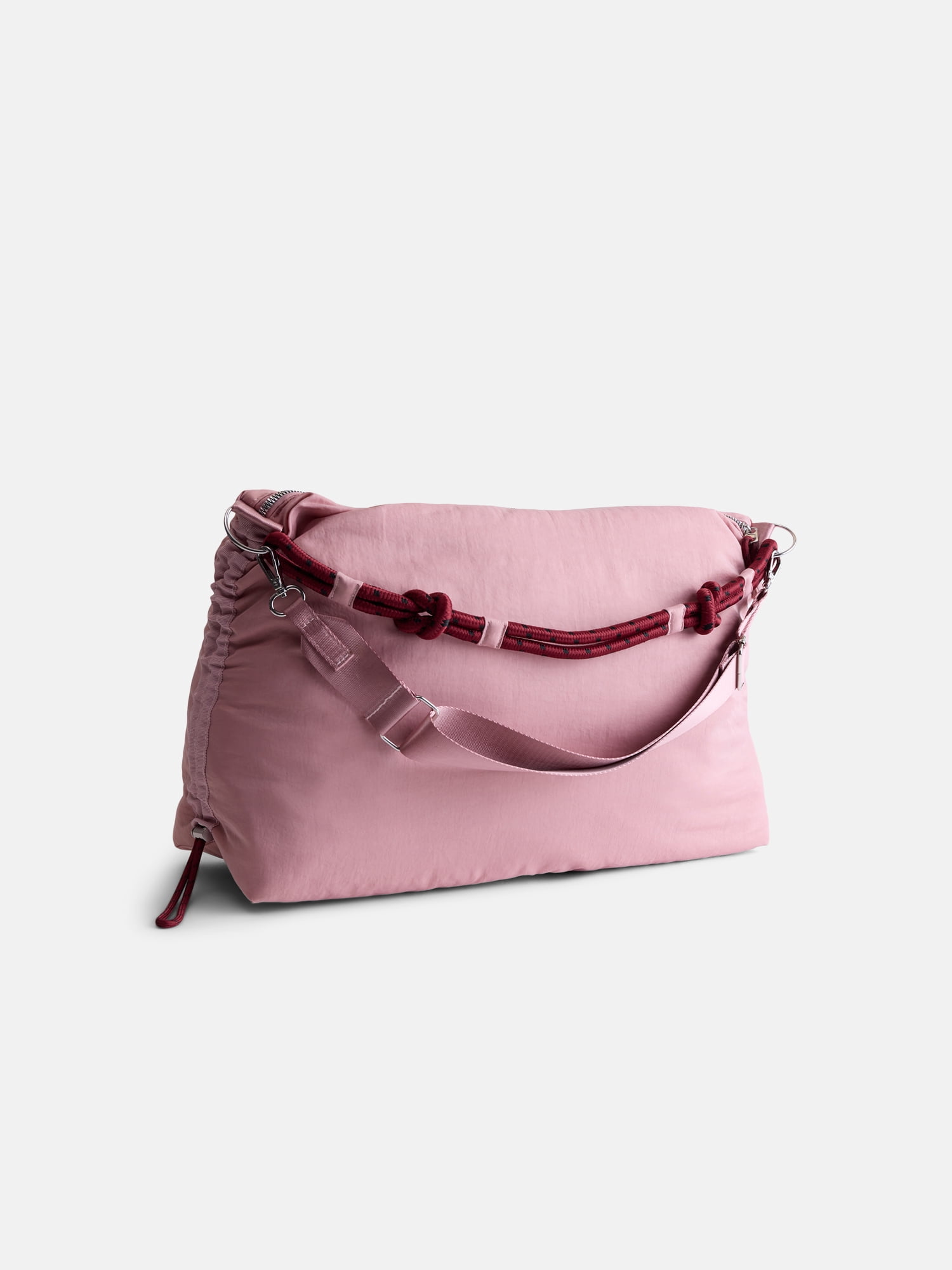 No Boundaries Women’s Large Nylon Tote with Paracord Strap, Pink