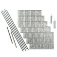 thumbnail image 1 of FASÄDE Traditional Style 4 Decorative Vinyl Backsplash 15 sq ft Kit in Crosshatch Silver, 1 of 6