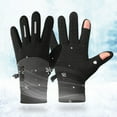 thumbnail image 2 of Audhol Gloves Winter New Ladies Fingerless Knitted Warm Half Finger Wool Gloves Touchscreen Non-Slip Gloves Black One Size, 2 of 2