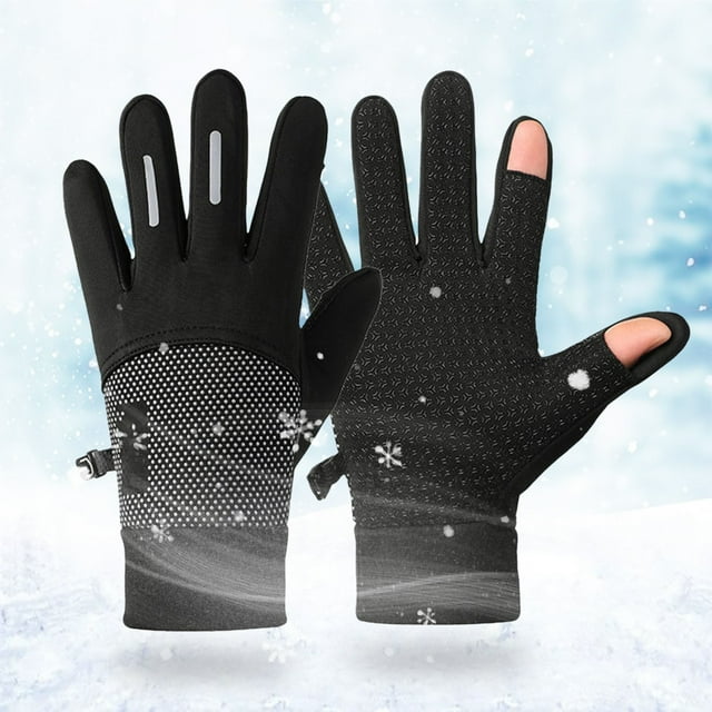 Winter New Ladies Fingerless Knitted Warm Half Finger Wool Gloves