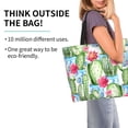 thumbnail image 2 of Disketp Flowers and Cactus Bolsa Tote Estampada para Mujer, Bolso de Hombro y de Mano para Compras y Viajes, 2 of 8