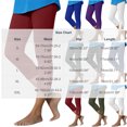 thumbnail image 4 of BUIGTTKLOP Capri Leggings for Women Dressy Causal High Waisted Lace Patchwork Cropped Pants Stretch Ladies Pull on Summer Capris, 4 of 8