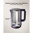 thumbnail image 2 of Tisanio 1.7L Electric Kettle, Precision Temperature Control, Smart Tea Kettle with 5 Presets, 1200W Fast Boil, Stainless Steel, Cordless, Baby Formul, 2 of 8
