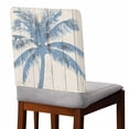 thumbnail image 2 of Blue Palm Tree Chair Back Covers, Removable Chair Covers for Dining Chairs Set of 6, Washable Chairs Slipcovers Back Seat Protector for Wedding Party 19"x20", 2 of 9