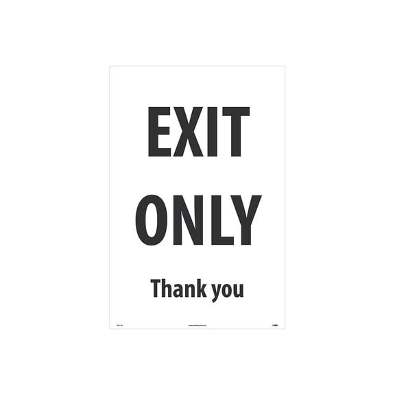 National Marker A-Frame Sign "Exit Only " 36" x 24" White/Black (SFS115C)
