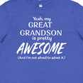 thumbnail image 4 of Inktastic Yeah My Great Grandson is Pretty Awesome Youth T-Shirt, 4 of 5