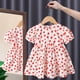 thumbnail image 4 of Vestido de niña de moda estilo occidental amor dulce algodón transpirable vestido de princesa para niños de moda, 4 of 6