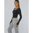 thumbnail image 3 of Long Sleeve Shirts for Women Scoop Neck Baselayer Casual Tops for Lady, 3 of 6