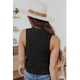 thumbnail image 5 of Womens V Neck Tank Tops Summer Ruched Sleeveless Ribbed Casual Crop Knit Shirts Tops, 5 of 8