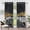 Black, variant on Grey Gold Marble Blackout Curtain Set of 2 Panels,Modern Thermal Insulated Window Drapes for Living Room,42x63 inch Long Grommet Curtain