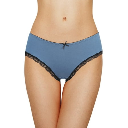 

Women s Cotton Underwear Lace Trim Mid Rise Panties