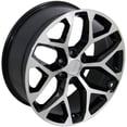 thumbnail image 4 of OE Wheels CV98 20 Inch Rims Fit Silverado 1500 Snowflake Style 6x139.7 20x9 Gloss Black Machined - Hollander 5668 (Set of 4), 4 of 5