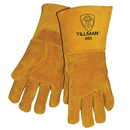 Tillman 495 Top Grain Pigskin Cotton/Foam Lined Welding Gloves, Small