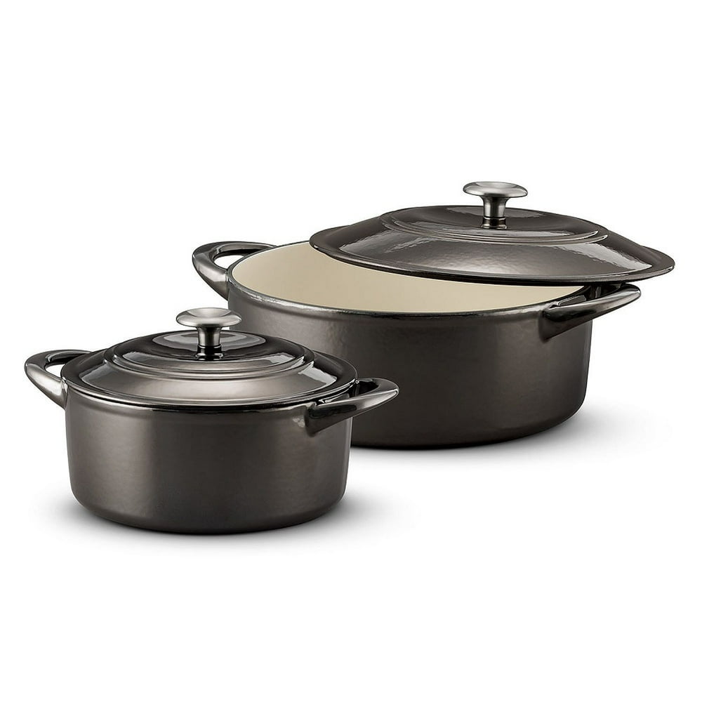 Tramontina Dutch Oven 2Pack Set, 7 Quart & 4 Quart, Gunmetal Walmart