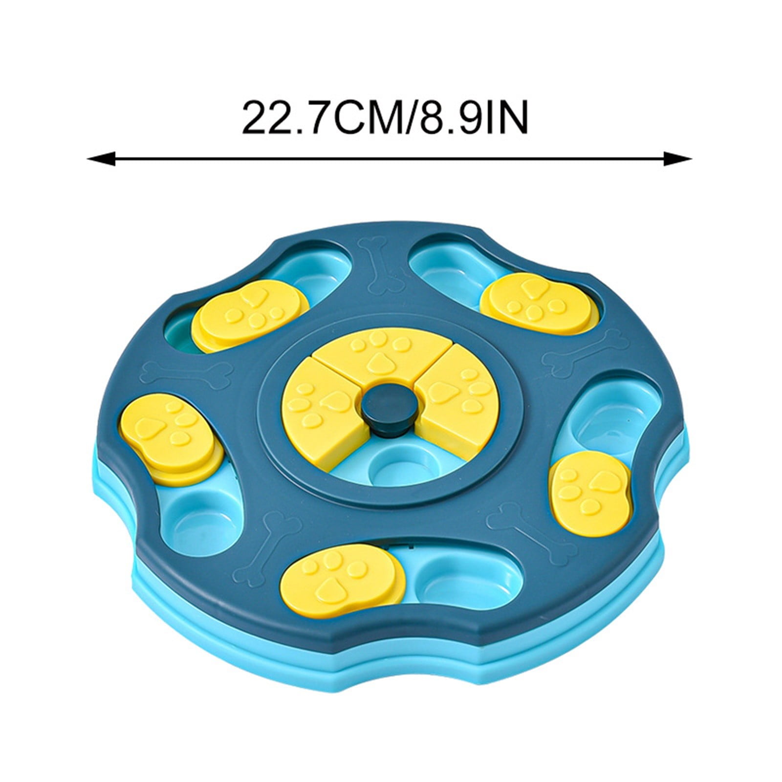 Pet Slow Feeder Dog Bowl Toy - Interactive Puzzle Design with Hide Treats, Slow Down Eating, BPA Free, Easy Clean - for Small Medium Dogs, Puppies, Indoor Outdoor Use