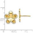 thumbnail image 4 of 14K Yellow Gold w/Rhodium Flower Post Earrings - 15mm, 4 of 6