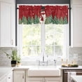 thumbnail image 3 of Christmas Snowman Kitchen Curtains and Valances Set, Winter Snowflakes Pine Trees Art Rod Pocket Window Valance 18 Inch Window Curtain Panels for Living Room Bedroom Laundry, 27.5x36in, 3 Pieces, 3 of 7