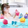 thumbnail image 4 of 4 Pcs Mermaid Kids Loofah for Girl Boy Body Shower Cute Animal Bath Shower Sponges Toddler Baby Bath Supplies, 4 of 5