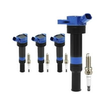 Ignition Coil Set with Spark Plugs 8 - Compatible with 2014 - 2017 Kia Forte 2015 2016