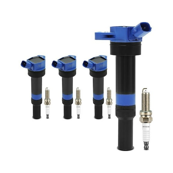 Ignition Coil Set with Spark Plugs 8 - Compatible with 2014 - 2017 Kia Forte 2015 2016