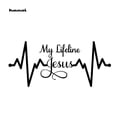 thumbnail image 2 of HN My Lifeline Jesus Graph Pegatina Cristiana Dios Religioso Lindo Coche Estilo Calcomanía, 2 of 3