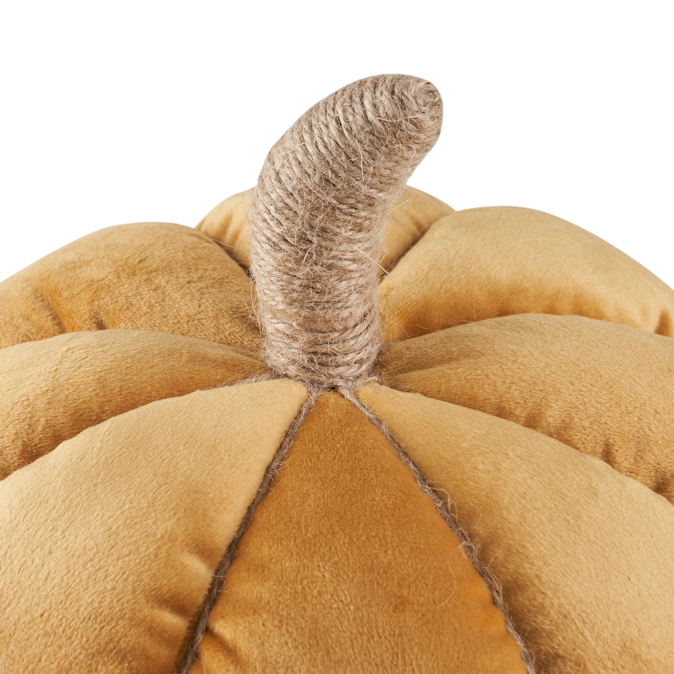 Way to Celebrate Shaped Velvet Pumpkin, Yellow