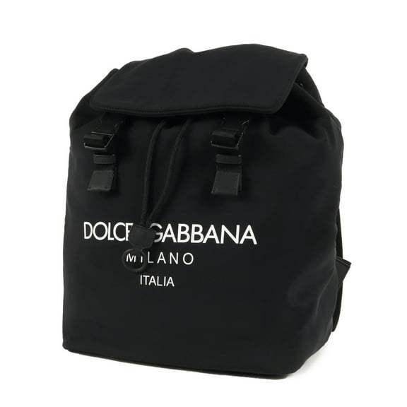 Pre-Owned Dolce & Gabbana DOLCE&GABBANA Bonded flap backpack in black (Good)
