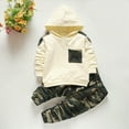 thumbnail image 2 of HCNTES Toddler Baby Girl Clothes Ribbed Long Sleeve Hooded Sweatshirts and Bottoms Pants Infant Fall Winter Outfit(2-3 Years,a22-White), 2 of 9