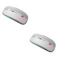 thumbnail image 1 of stanreset 2.4GHz Wireless Mouse Rechargeable Adjustable 800/1200/1600/2400 DPI Computer Gaming Mice Portable Office for Tablet Silver 2Set, 1 of 6