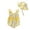 Yellow, variant on Baby Girl Romper Preemie Newborn Baby Girl Clothes Infant Cotton Romper Summer Outfit for Girls Ruffle Sleeve Bodysuit Jumpsuit with Hat Yellow,3-6 Months