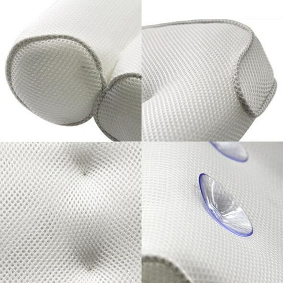Idle Hippo bathtub pillow head and neck pillow ， luxurious bathtub & spa pillow with 3D Air Mesh technology comfort bath pillow ， non-slip spa pillow ， suitable for whirlpool and home spa