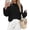 Black, variant on Sweaters for Women Fall Loose Long Sleeve Fuzzy Knit Pullover Tops,Relaxed Lightweight Crew Neck Sweater,Comfy Drop Shoulder Knitwear,Basic Casual Everyday Wear,Warm Chunky Winter Clothes