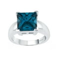 thumbnail image 1 of Sterling Silver with Natural London Blue Topaz Solitaire Ring, 1 of 3